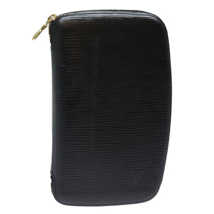LOUIS VUITTON Epi Agenda Geode Travel Case Black M63872 LV Auth mr347