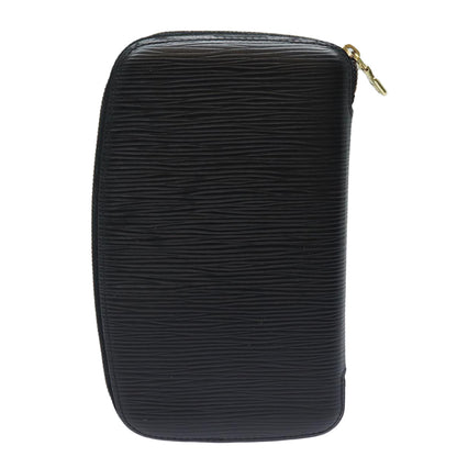 LOUIS VUITTON Epi Agenda Geode Travel Case Black M63872 LV Auth mr347