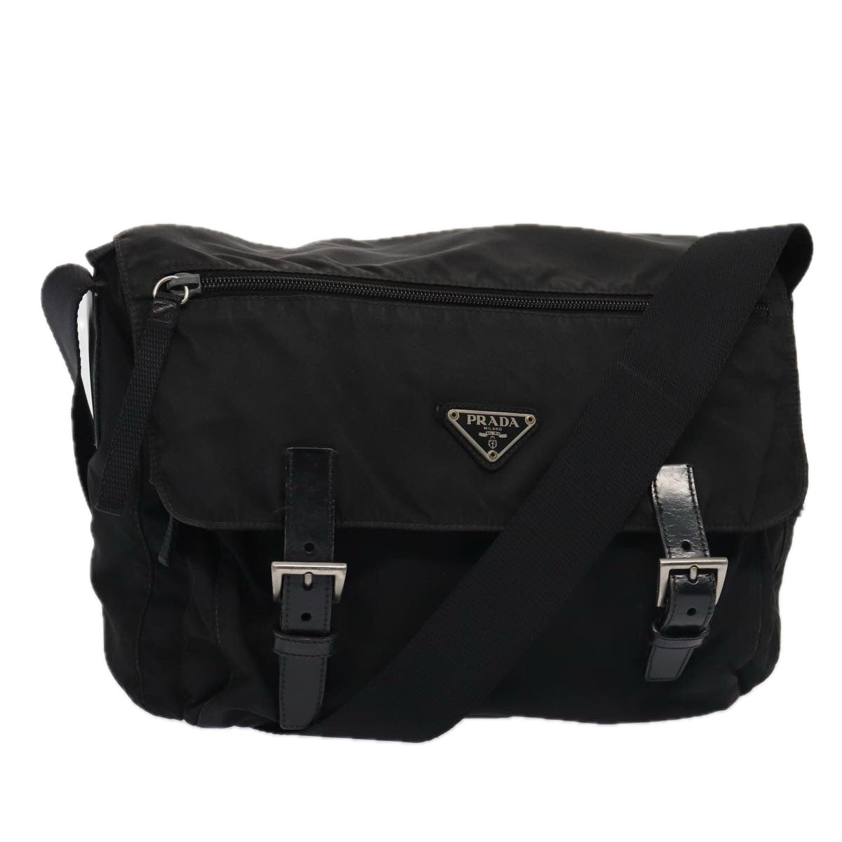 PRADA Shoulder Bag Nylon Black Auth mr349