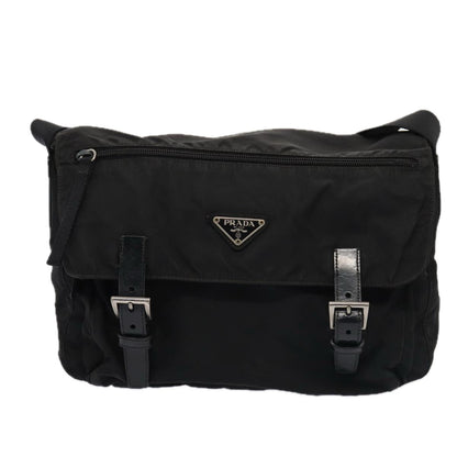 PRADA Shoulder Bag Nylon Black Auth mr349