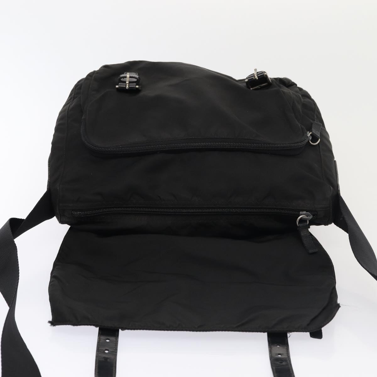 PRADA Shoulder Bag Nylon Black Auth mr349