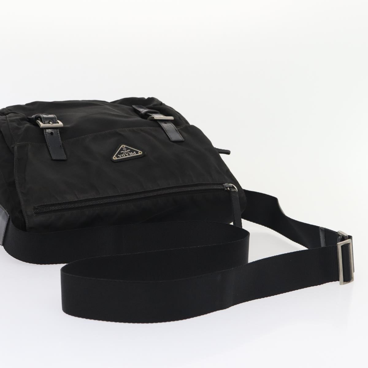 PRADA Shoulder Bag Nylon Black Auth mr349