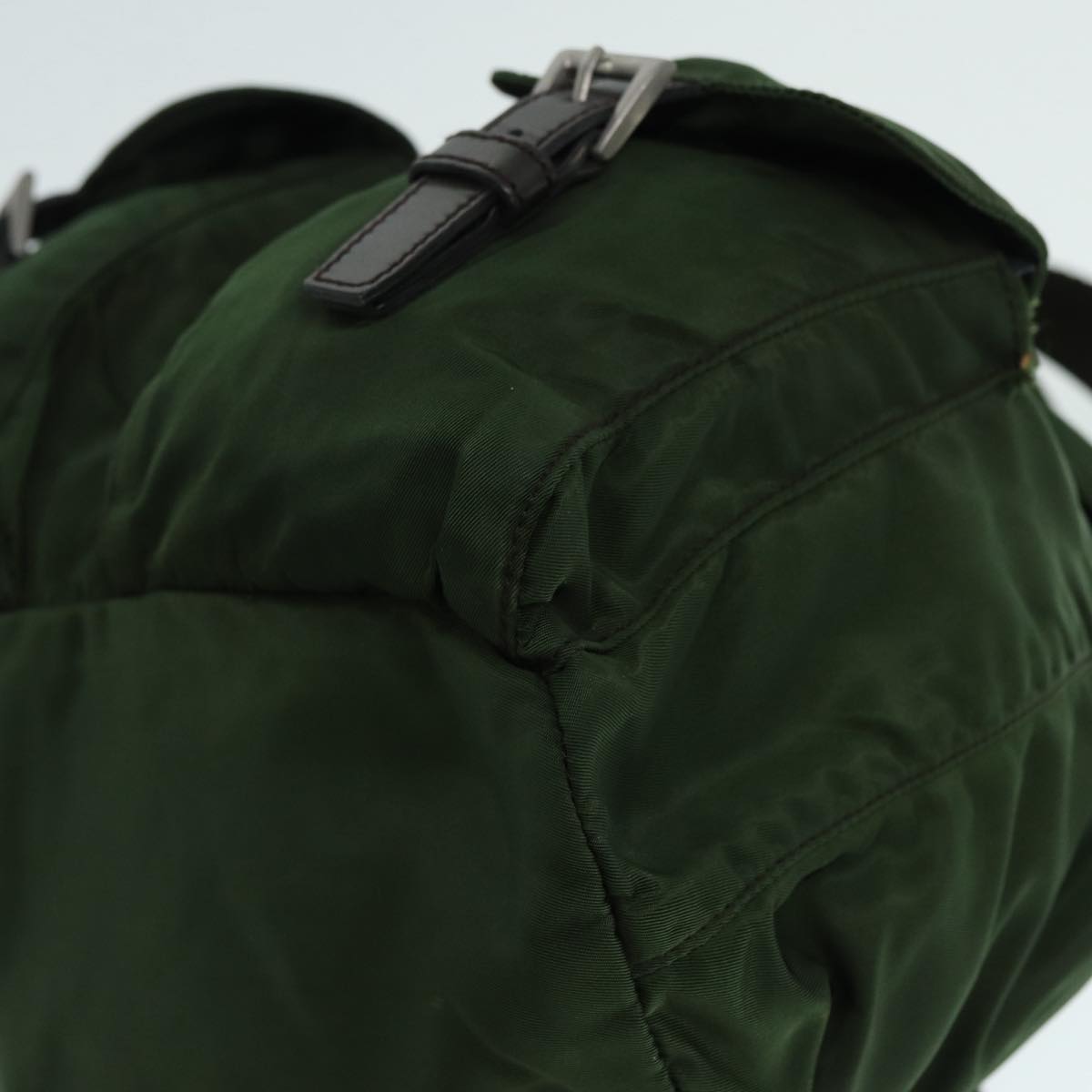 PRADA Backpack Nylon Green Auth mr445