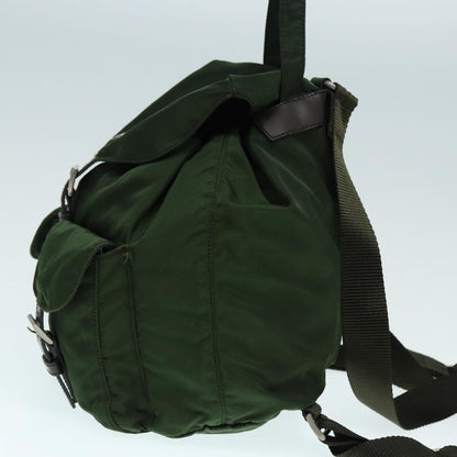 PRADA Backpack Nylon Green Auth mr445