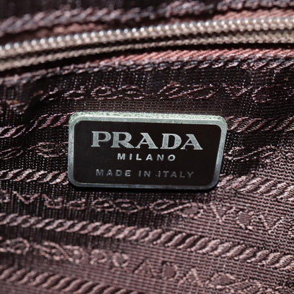 PRADA Hand Bag Nylon Brown Auth mr451