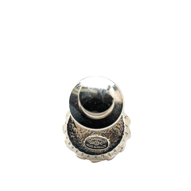 Chanel Metal Coco Mark Rhinestone Tie Pin