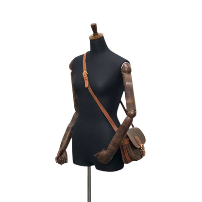 CELINE  Front Buckle Shoulder bag Brown Vintage v3jfnr