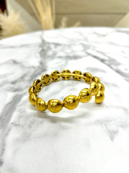 CELINE Starball Bangle Gold Vintage 2re8yh