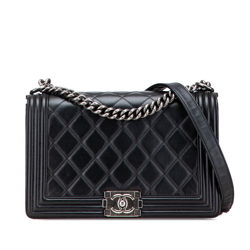 Chanel Boy Chanel Matelasse Lambskin Shoulder Bag