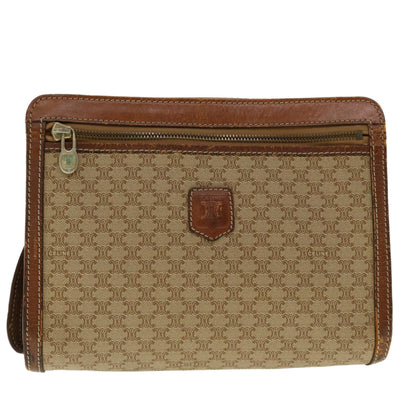 Celine Macadam Canvas Clutch Bag Beige  ny235