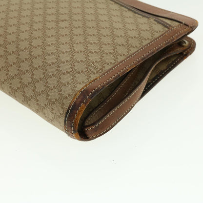 Celine Macadam Canvas Clutch Bag Beige  ny235