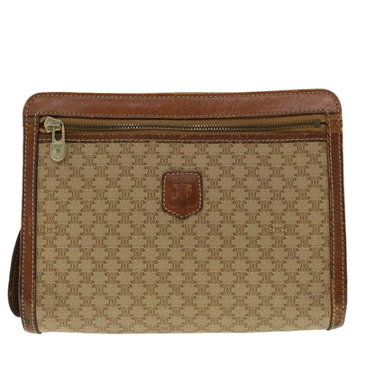 Celine Macadam Canvas Clutch Bag Beige  ny235