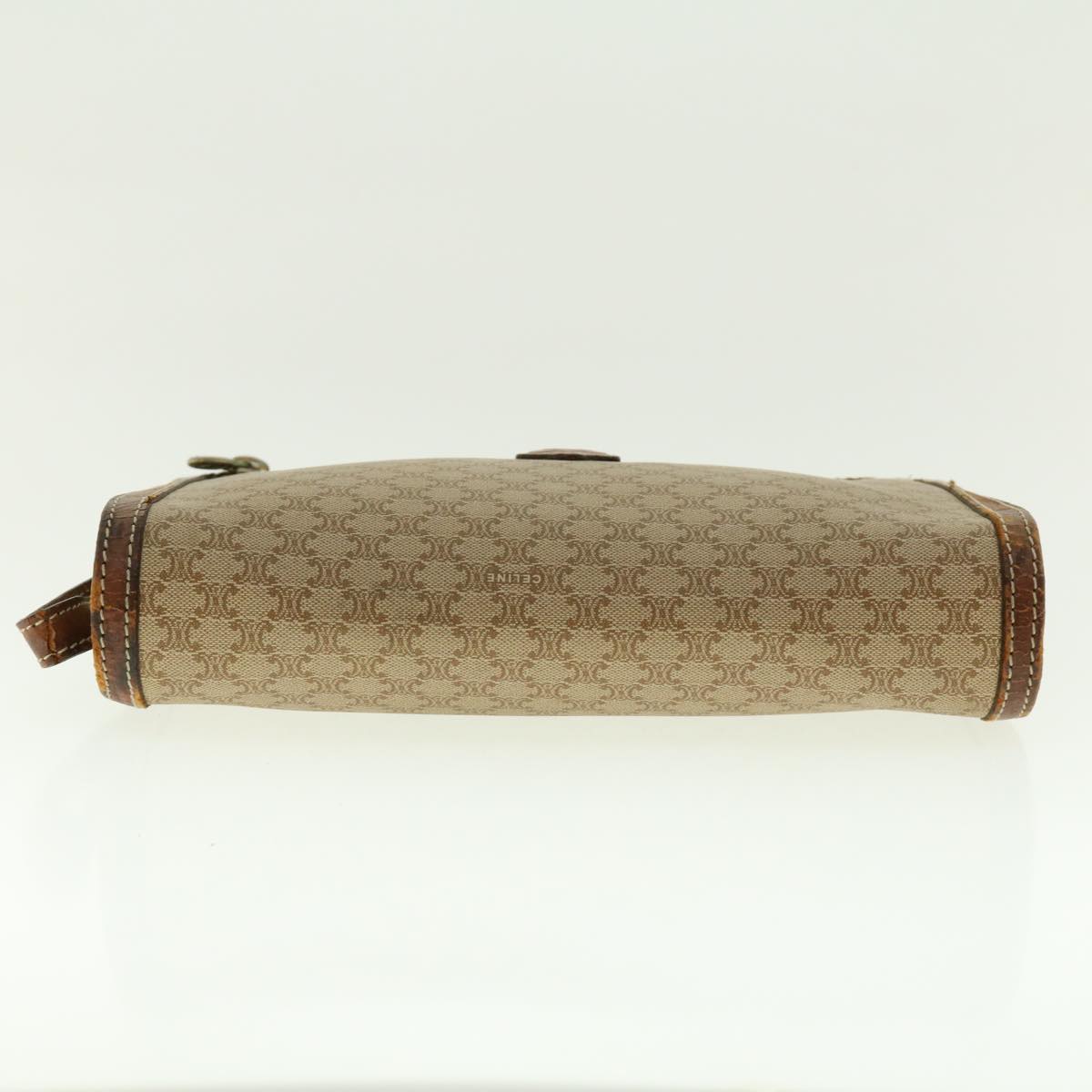 Celine Macadam Canvas Clutch Bag Beige  ny235