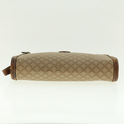 Celine Macadam Canvas Clutch Bag Beige  ny235