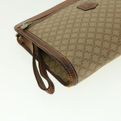 Celine Macadam Canvas Clutch Bag Beige  ny235