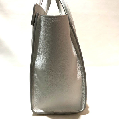 CELINE Handbag 167793 leather Off White x Sky Blue Tote Bag Micro shopper Women Used