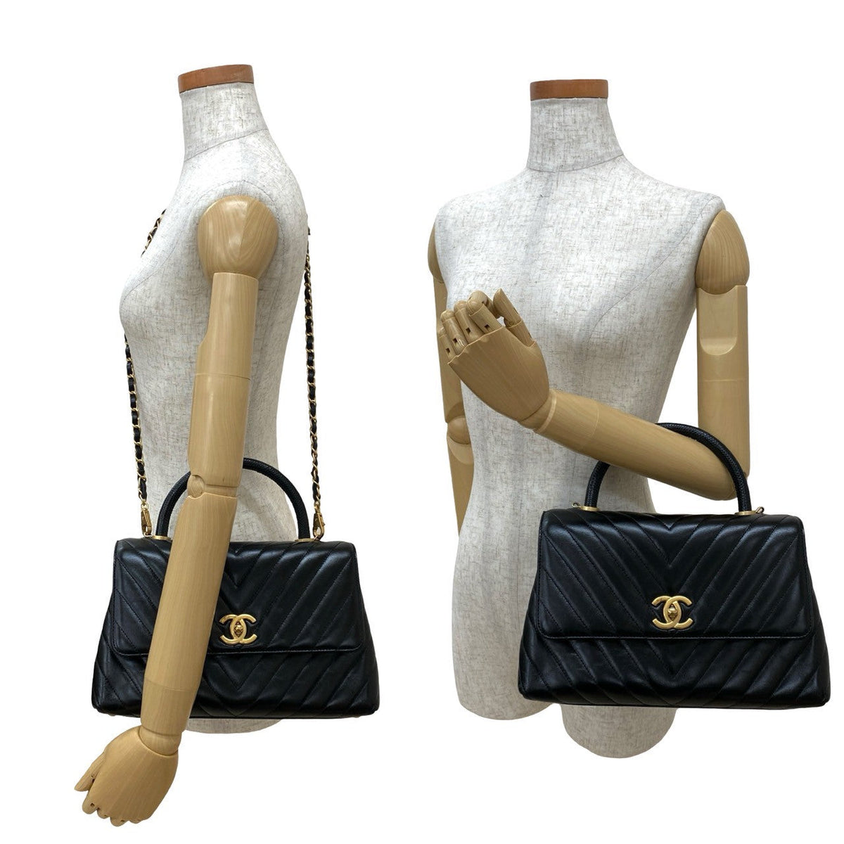 Chanel Coco Mark V Stitch Leather 2way Handbag