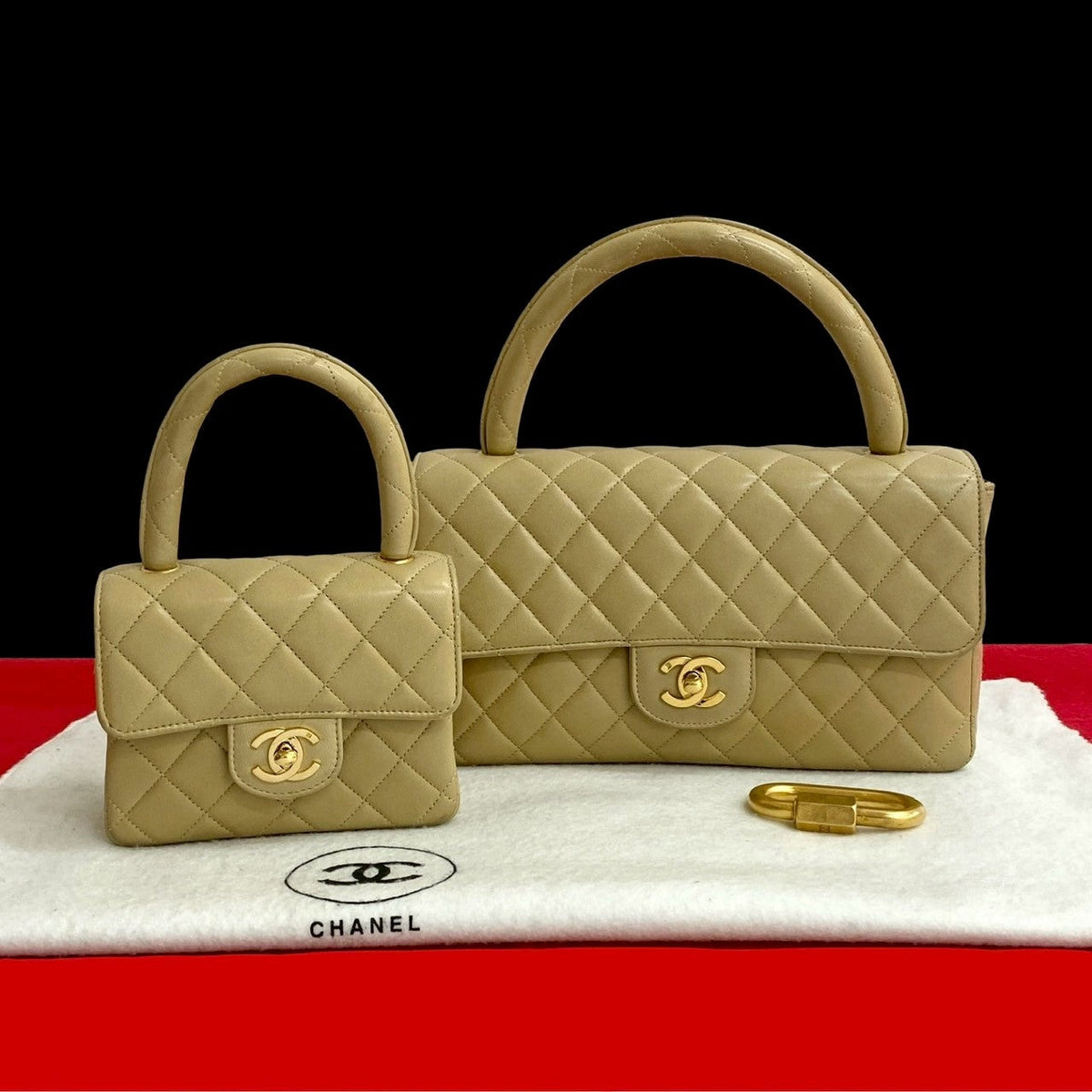 Chanel Matelassé Lambskin 2way Handbag