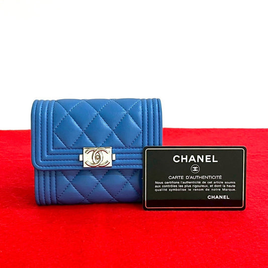 Chanel Boy Chanel Matelassé Lambskin Wallet