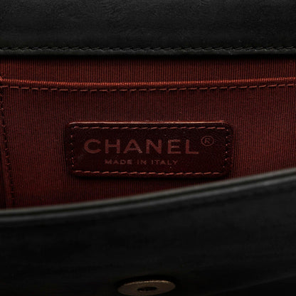 Chanel Black Resin & Ruthenium Medium Brick Bag