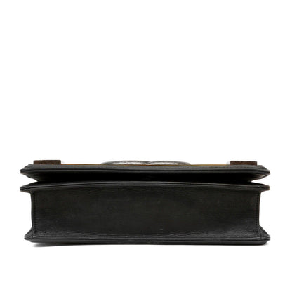 Chanel Black Resin & Ruthenium Medium Brick Bag