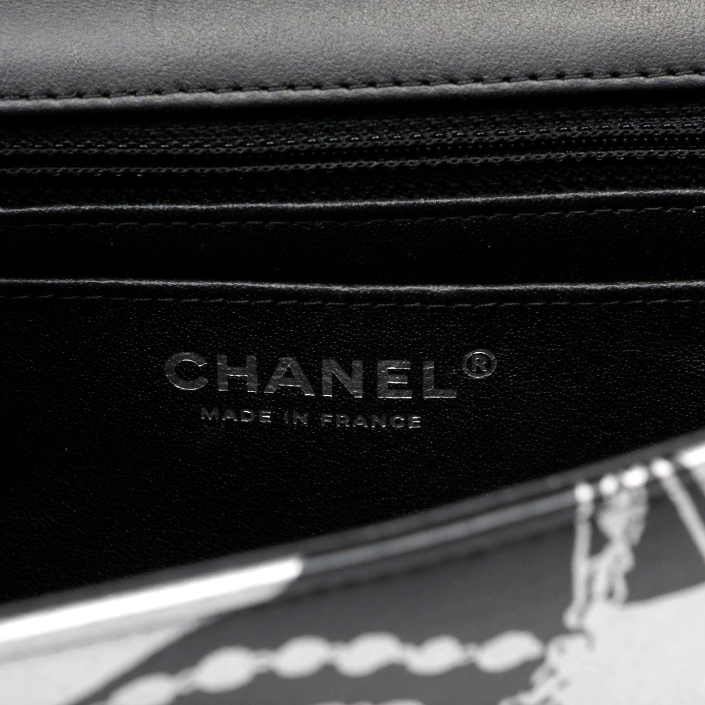Chanel Black and Silver Lambskin Limited Edition Mini Classic