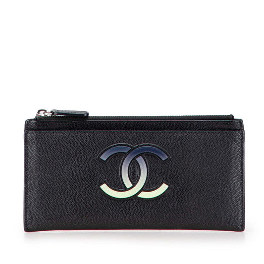 Chanel Coco Mark Caviar Skin Long Wallet