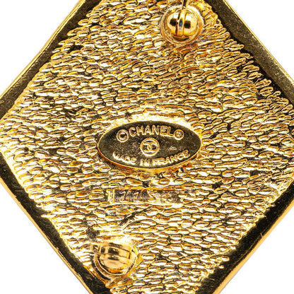 Chanel Gold Plated Coco Mark Diamond Brooch