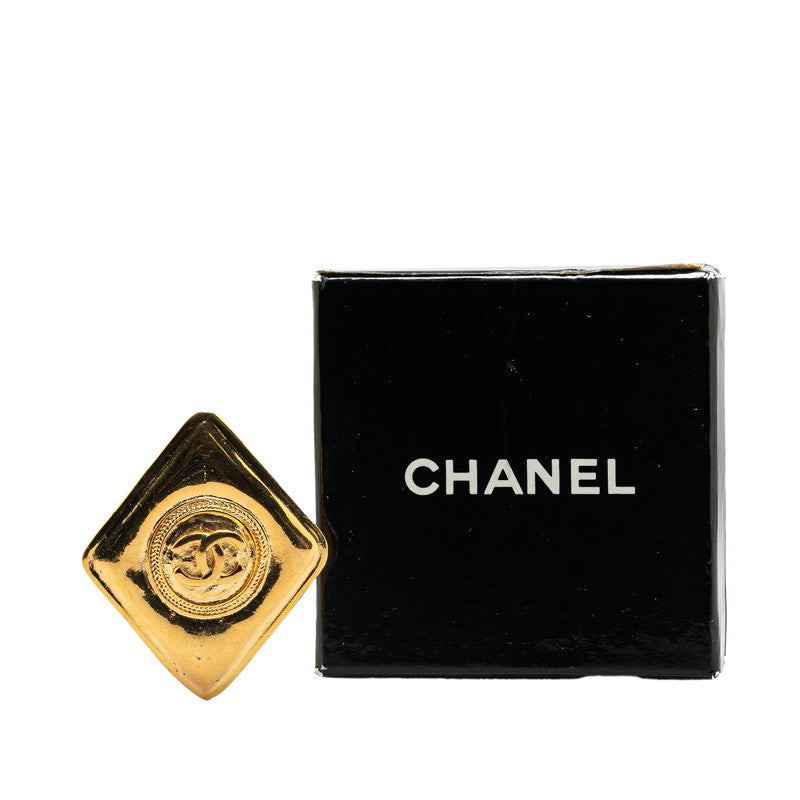 Chanel Gold Plated Coco Mark Diamond Brooch