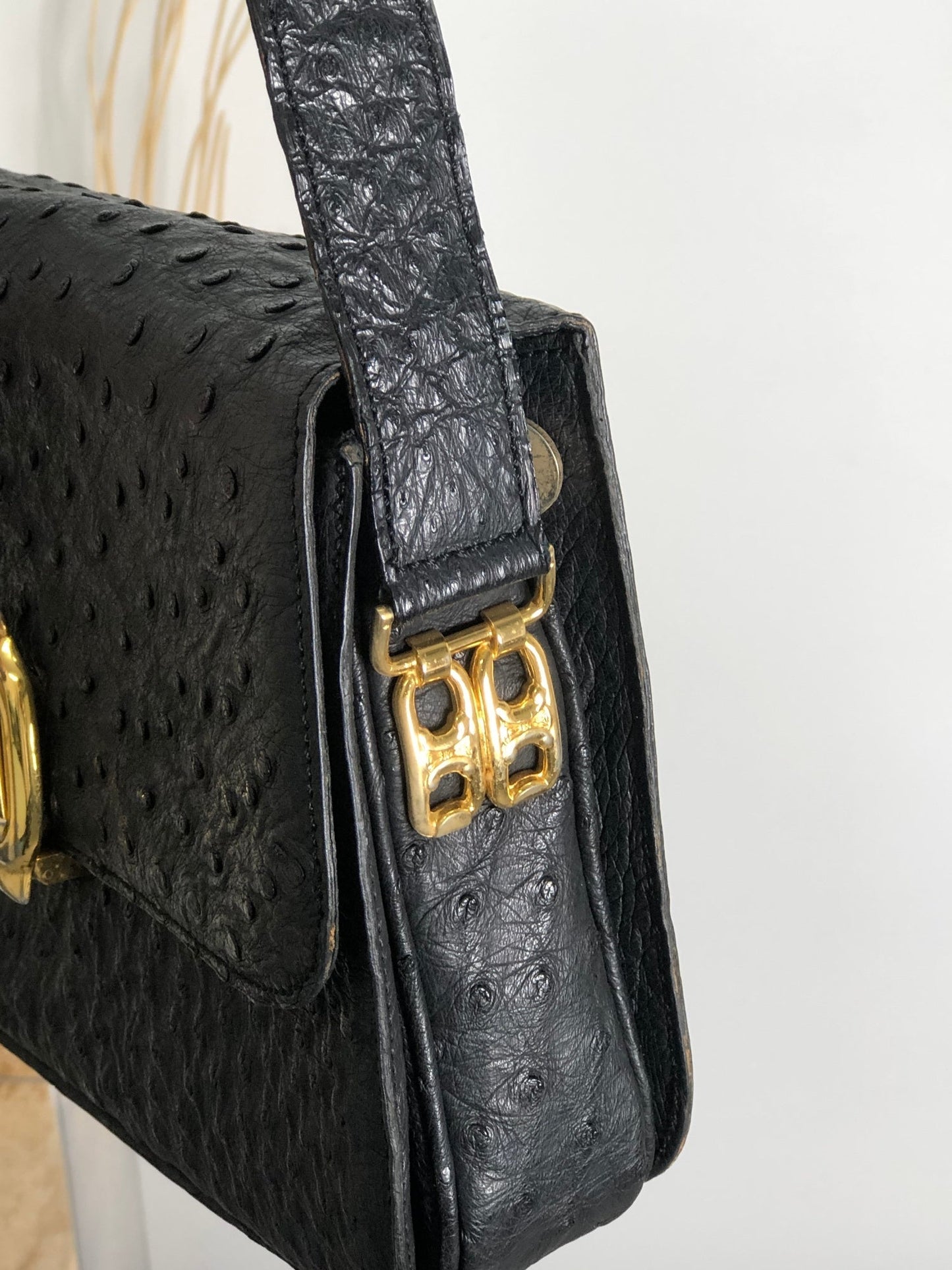 CELINE  Shoulder bag Black Vintage chzr8e