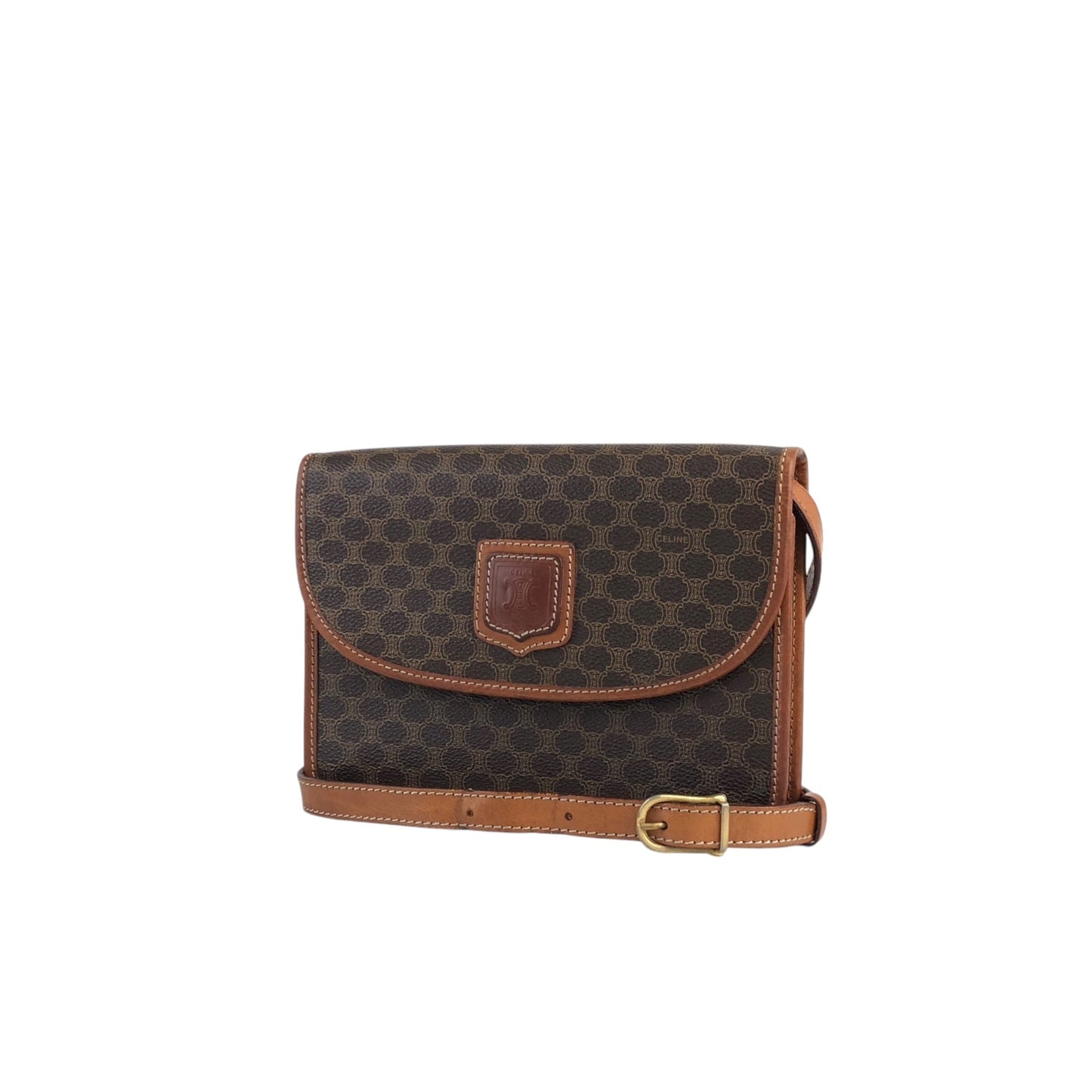 CELINE  Shoulder bag Brown Vintage ix2eki