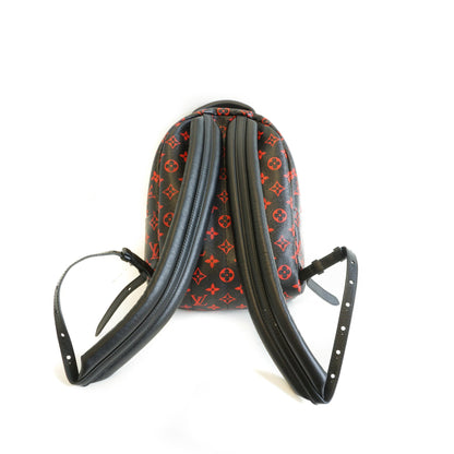 Louis-Vuitton Palm Springs Backpack PM in infrarouge monogram leather