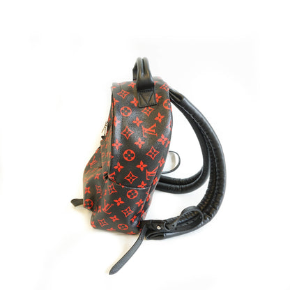 Louis-Vuitton Palm Springs Backpack PM in infrarouge monogram leather