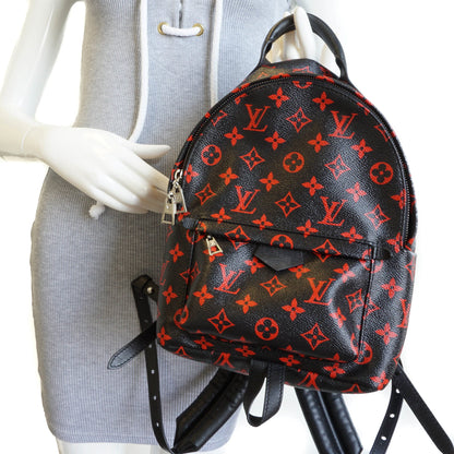 Louis-Vuitton Palm Springs Backpack PM in infrarouge monogram leather