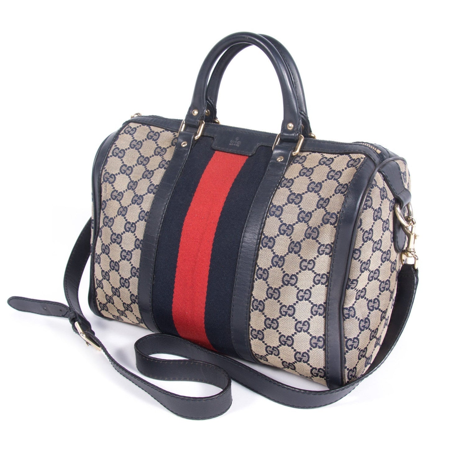 Gucci Web Original Boston Bag