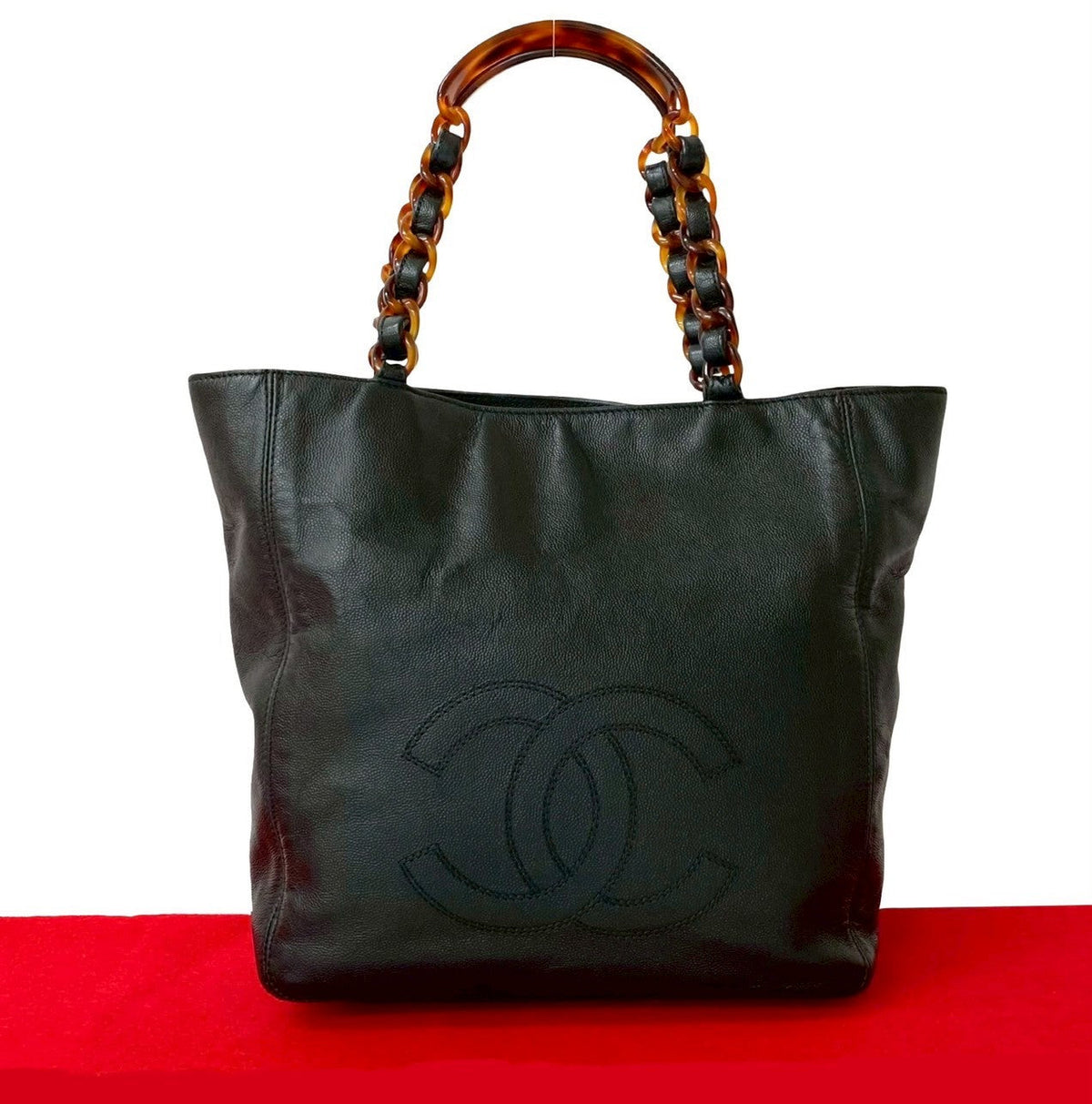 Chanel Coco Mark Caviar Skin Handbag