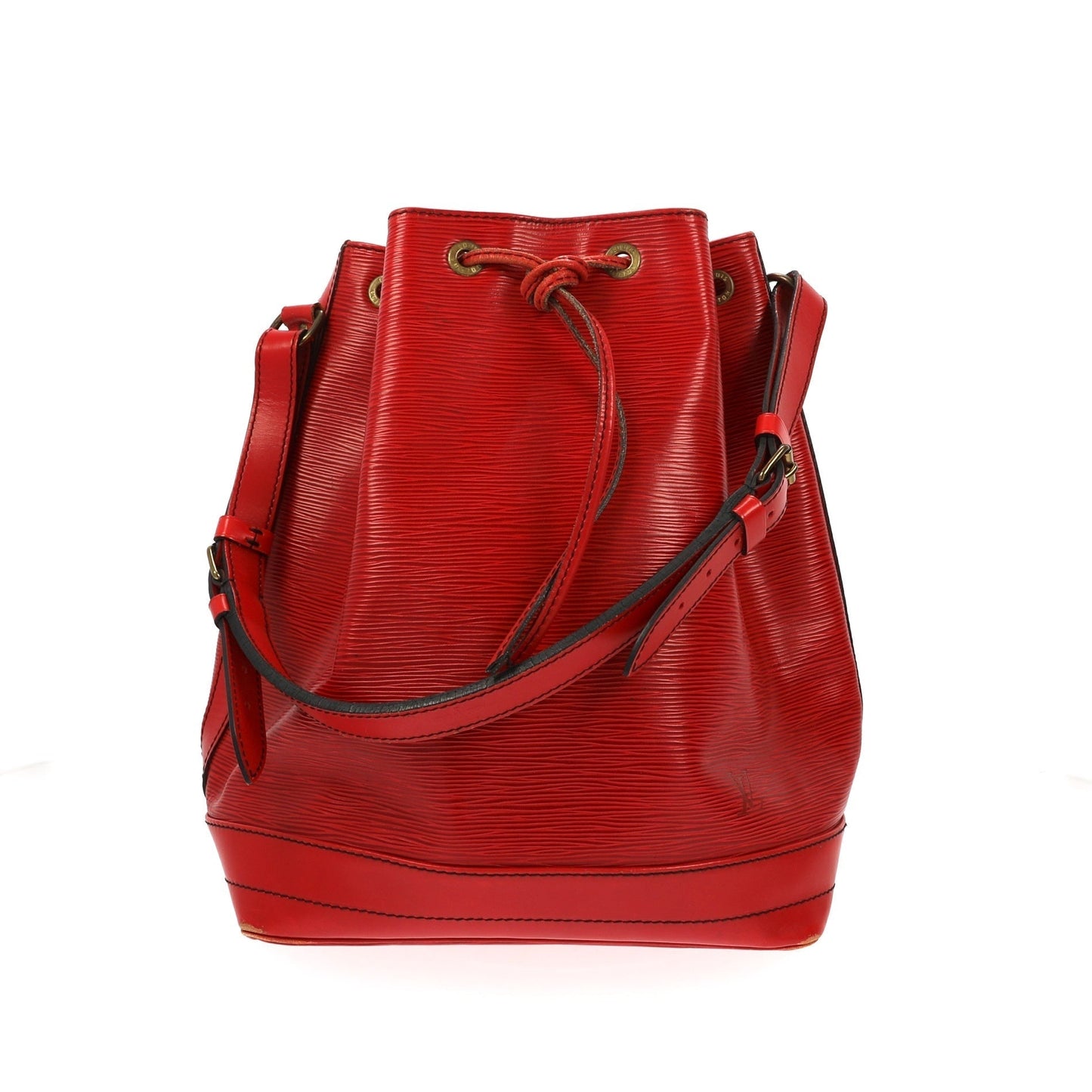 LOUIS VUITTON Noe Shoulder Bag in Red Leather