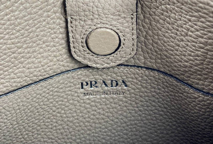 Prada Leather mini shoulder Bag clay gray