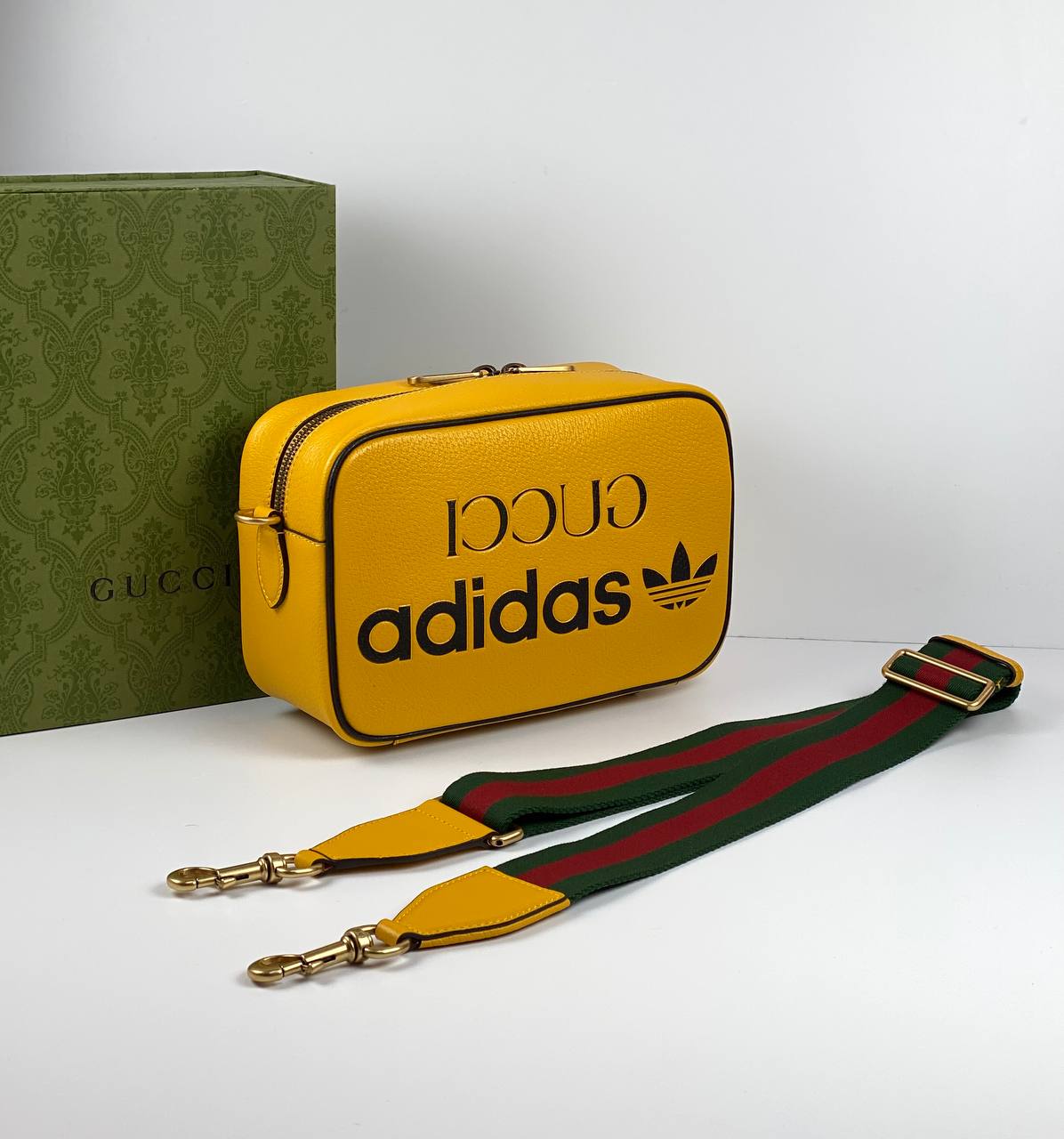 Gucci x adidas small shoulder bag yellow