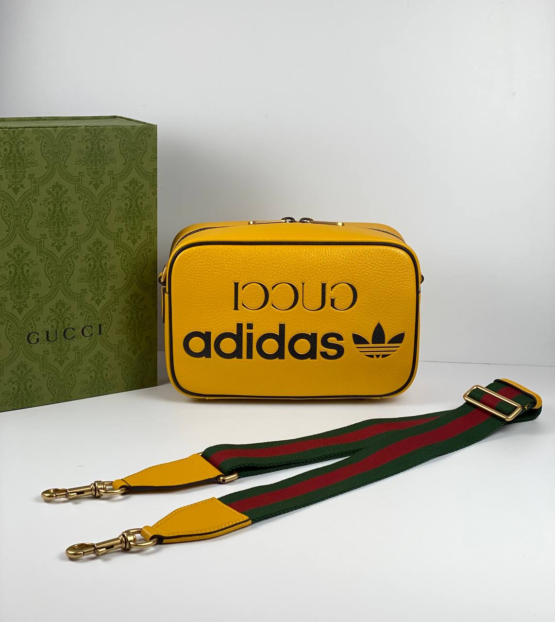 Gucci x adidas small shoulder bag yellow