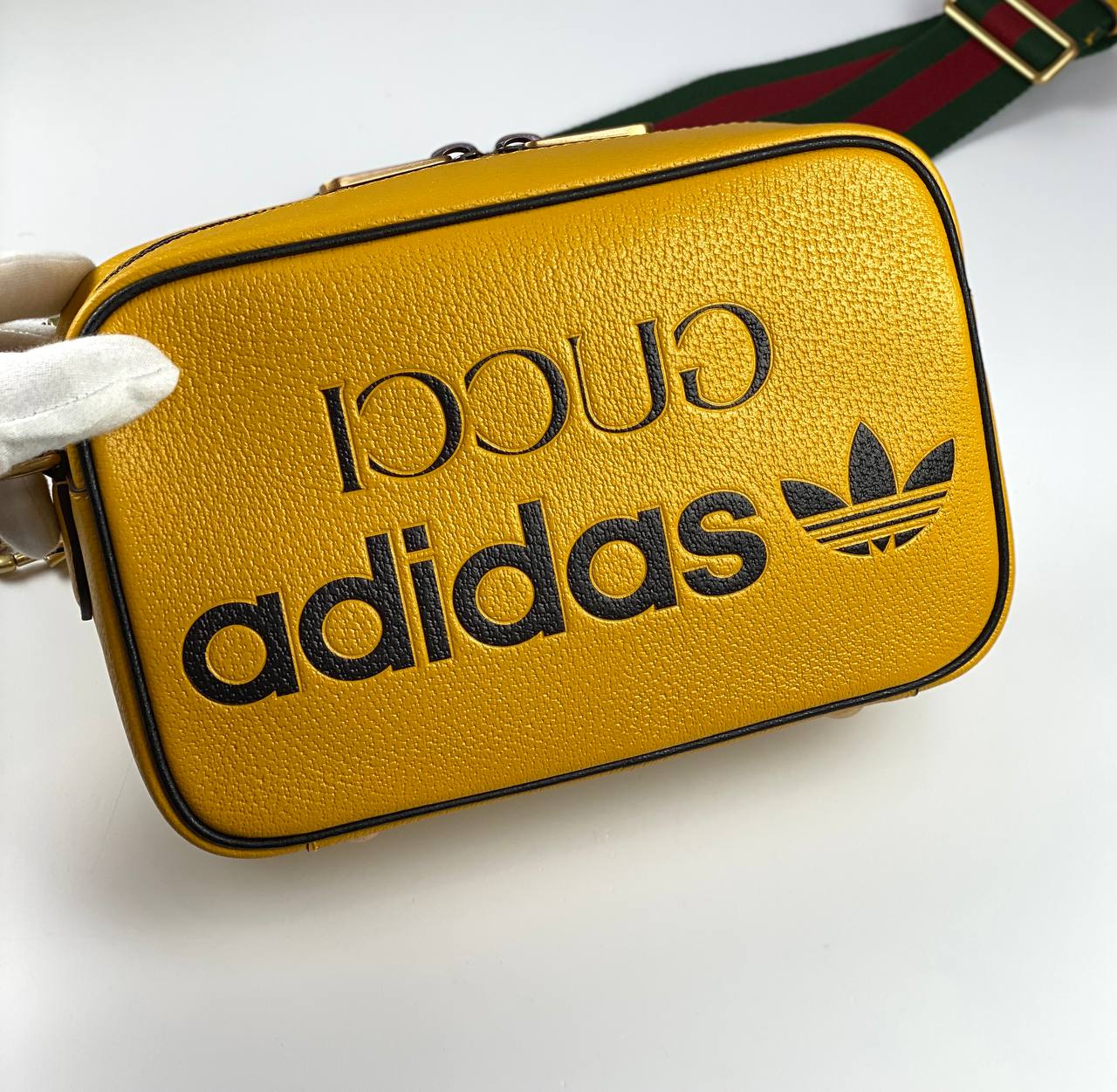 Gucci x adidas small shoulder bag yellow