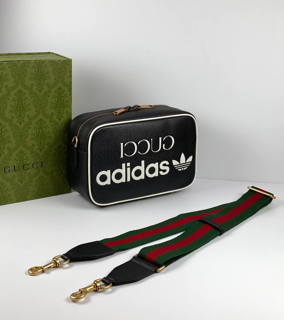 Gucci x adidas small shoulder bag black