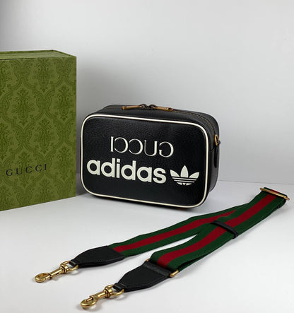 Gucci x adidas small shoulder bag black