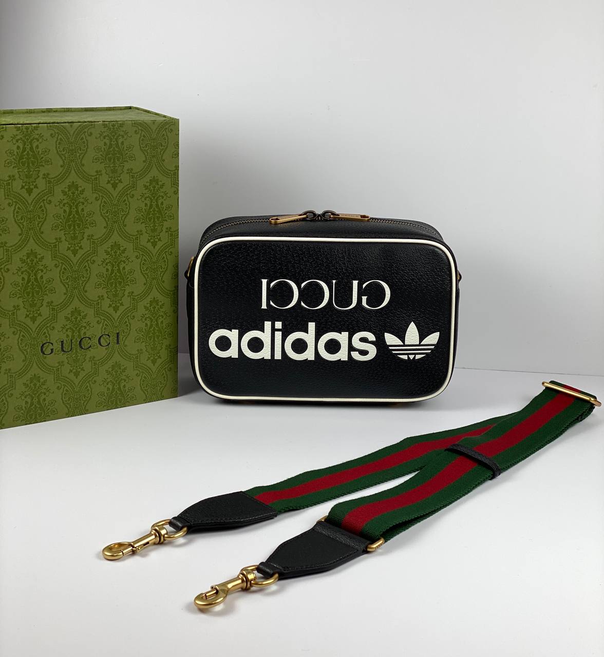 Gucci x adidas small shoulder bag black