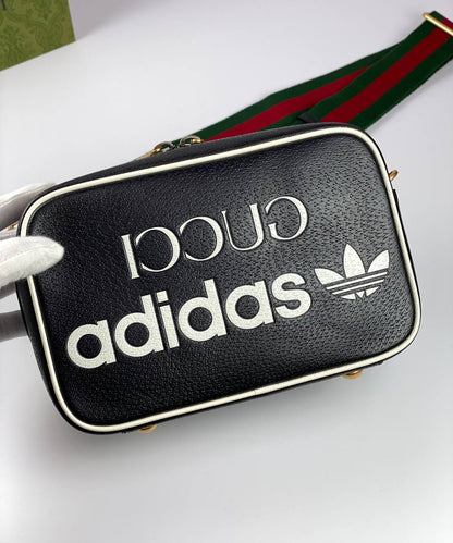 Gucci x adidas small shoulder bag black