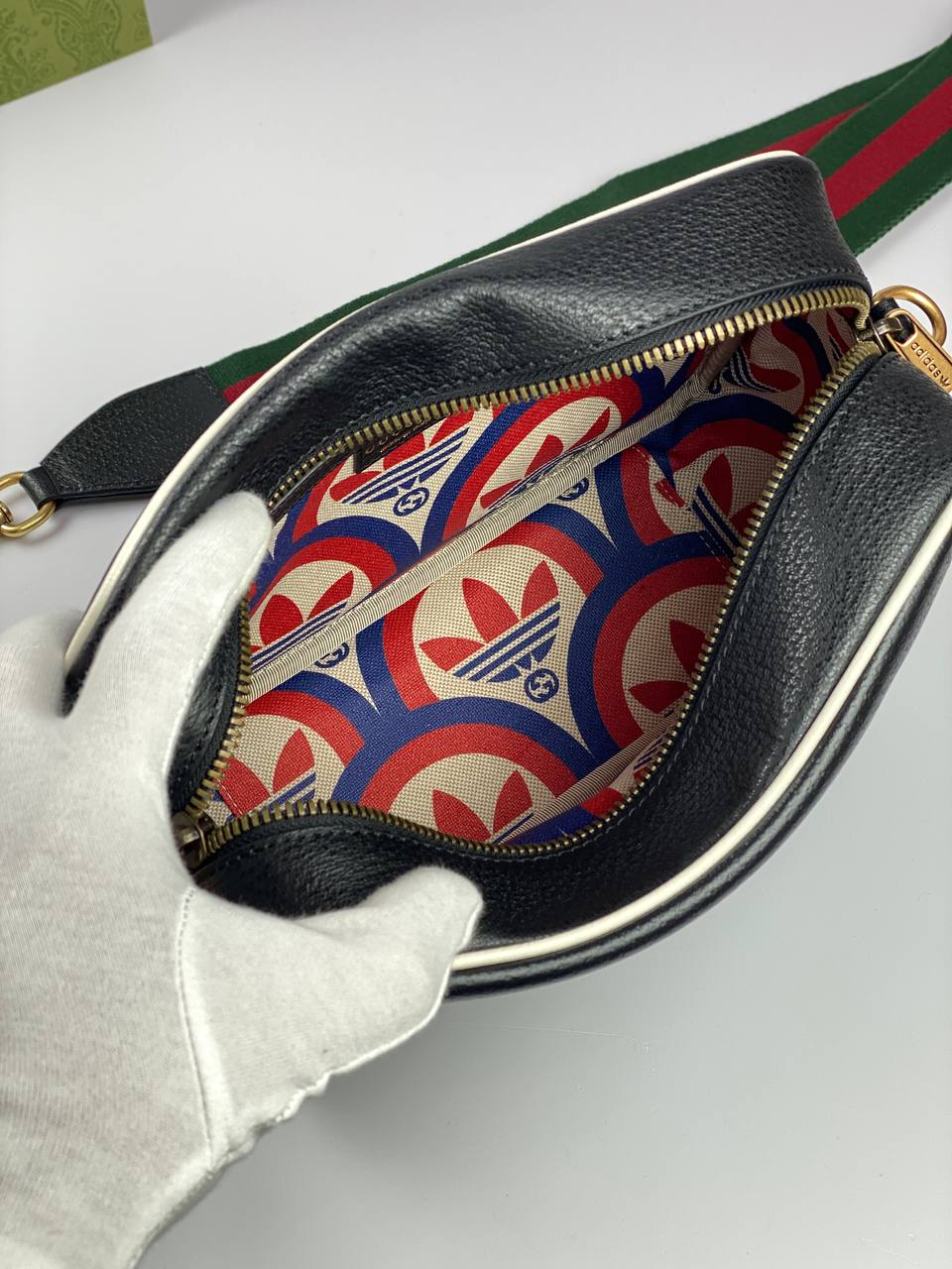 Gucci x adidas small shoulder bag black