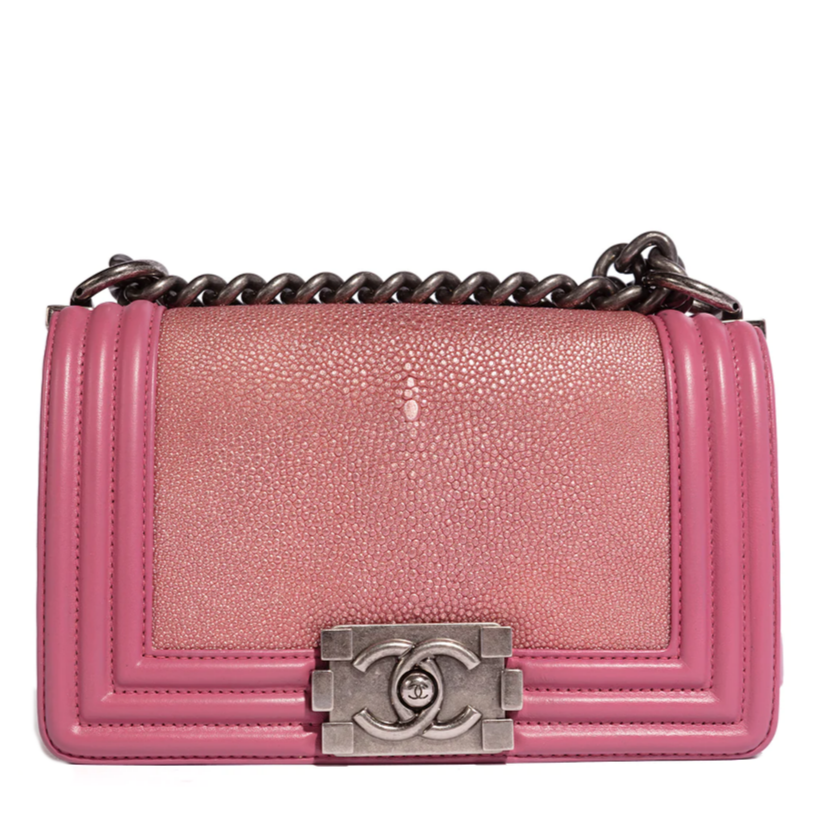 Pink Leather Le Boy Bag