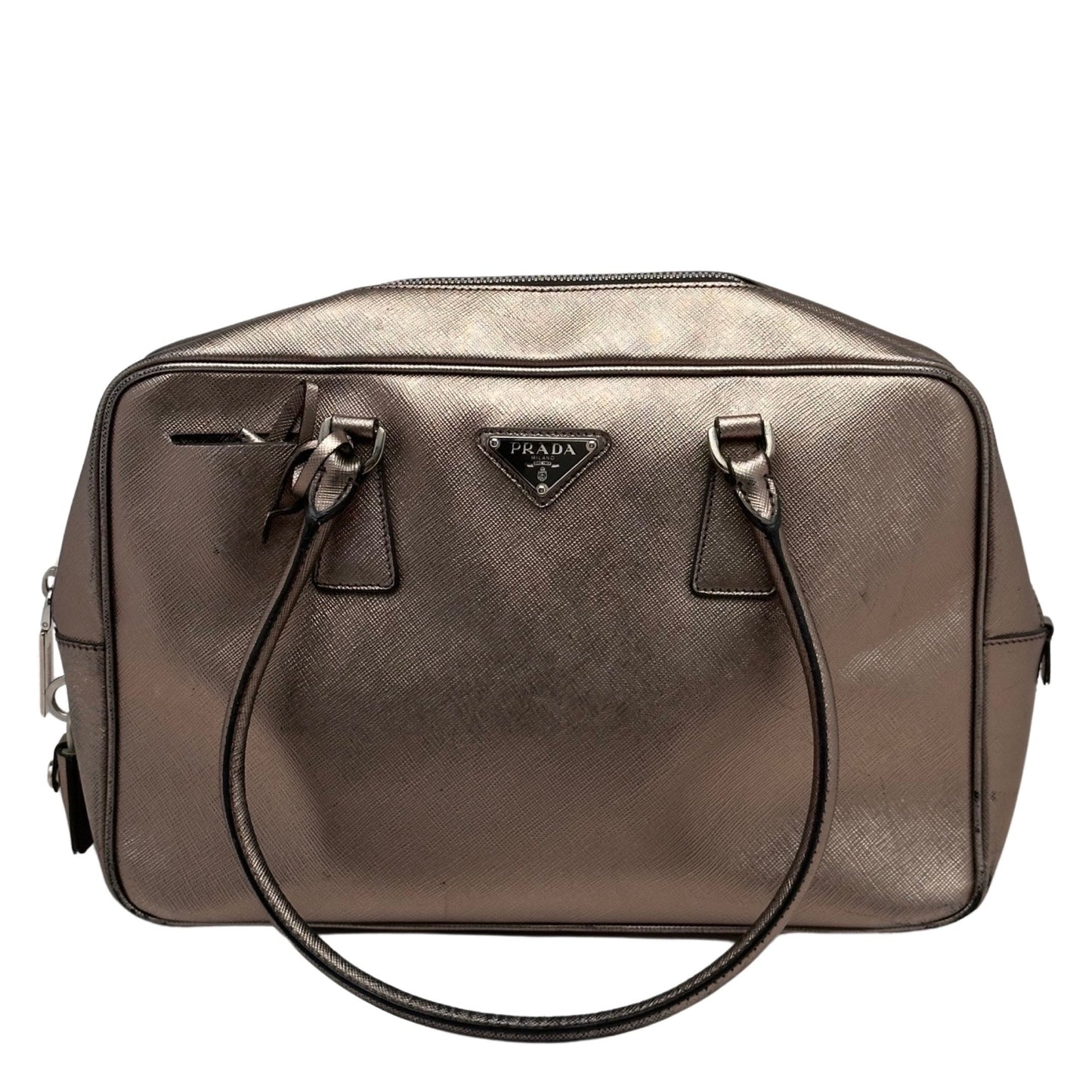 Prada Saffiano Leather Metallic Shoulder Bag