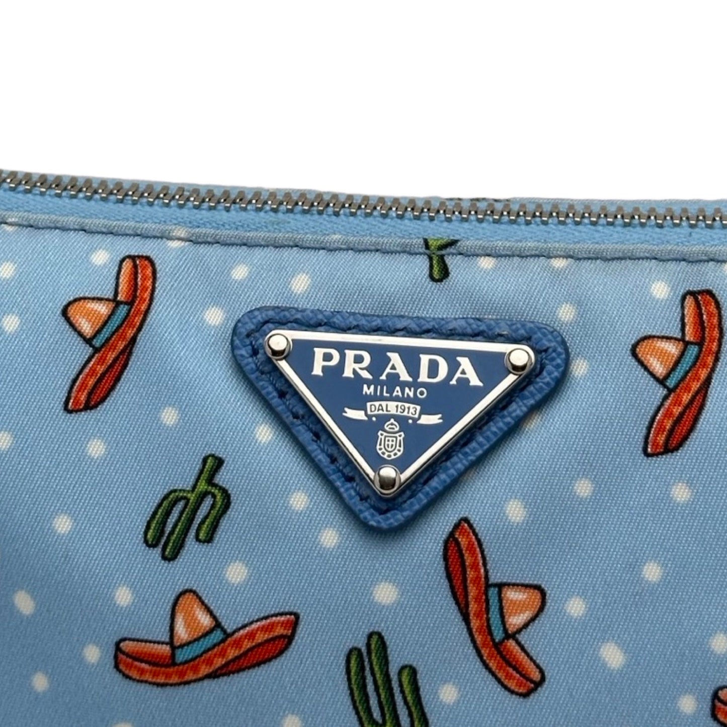 Prada Milano Tessuto Nylon Cactus Clutch Bag