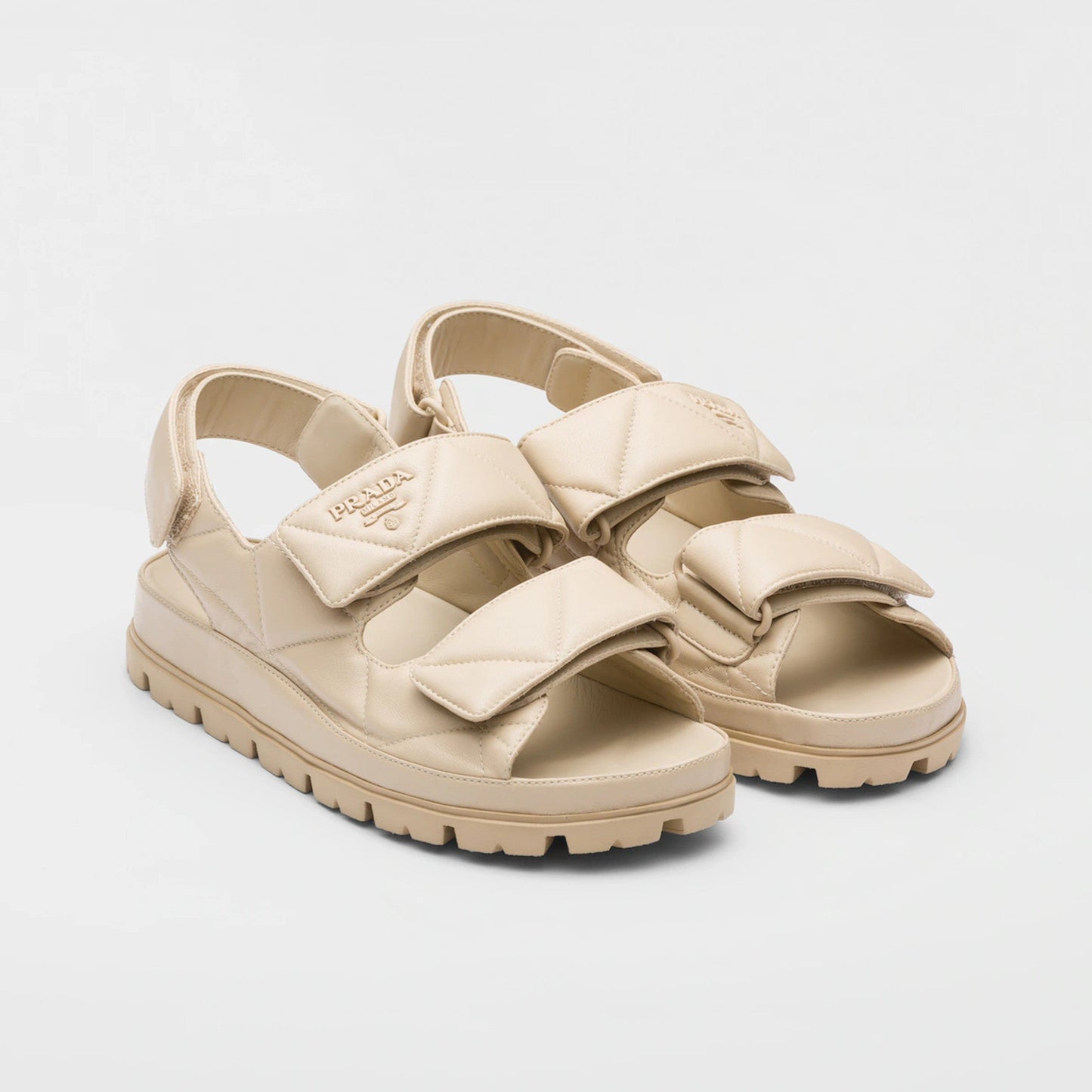 Padded nappa leather sandals